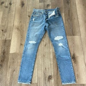 Levi's 501 Original Fit Button Fly Destructed Jeans- Never worn